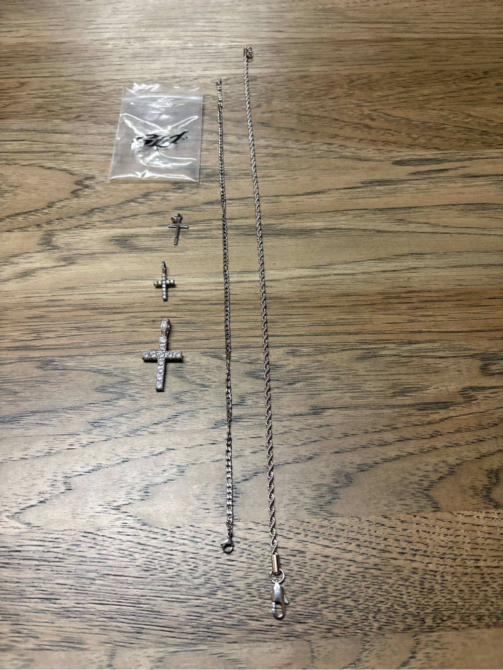 Silver Cross Pendant and Chain Set